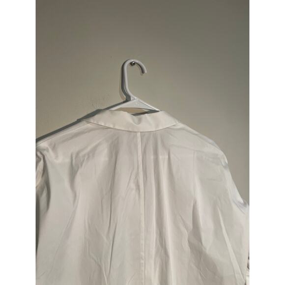 Lafayette 148 White Button Down Short Tie Sleeve Top Size Small - Picture 8 of 11